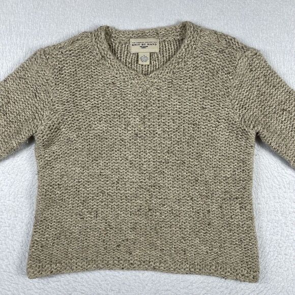 The Limited Womens Sweater‎ Small Wool Blend America Hand Knit Grandma Pullover - Picture 6 of 12